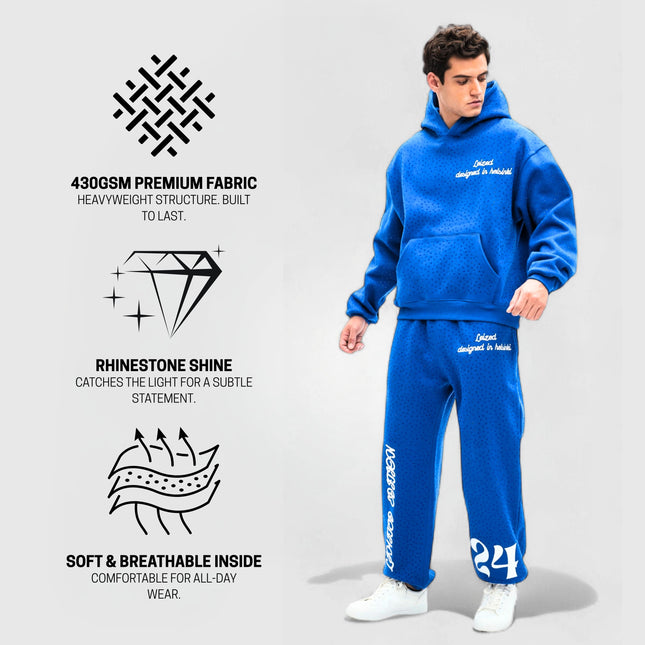 TIMELESS RHINESTONE PANTS - BLUE