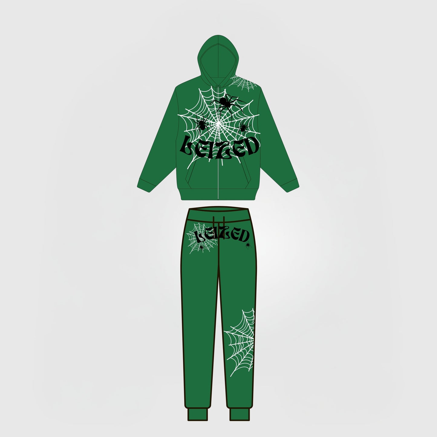 SPIDER PUFF TRACKSUIT - GREEN