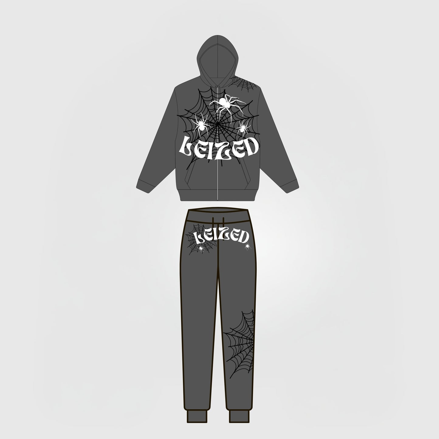 SPIDER PUFF TRACKSUIT - DARK GREY