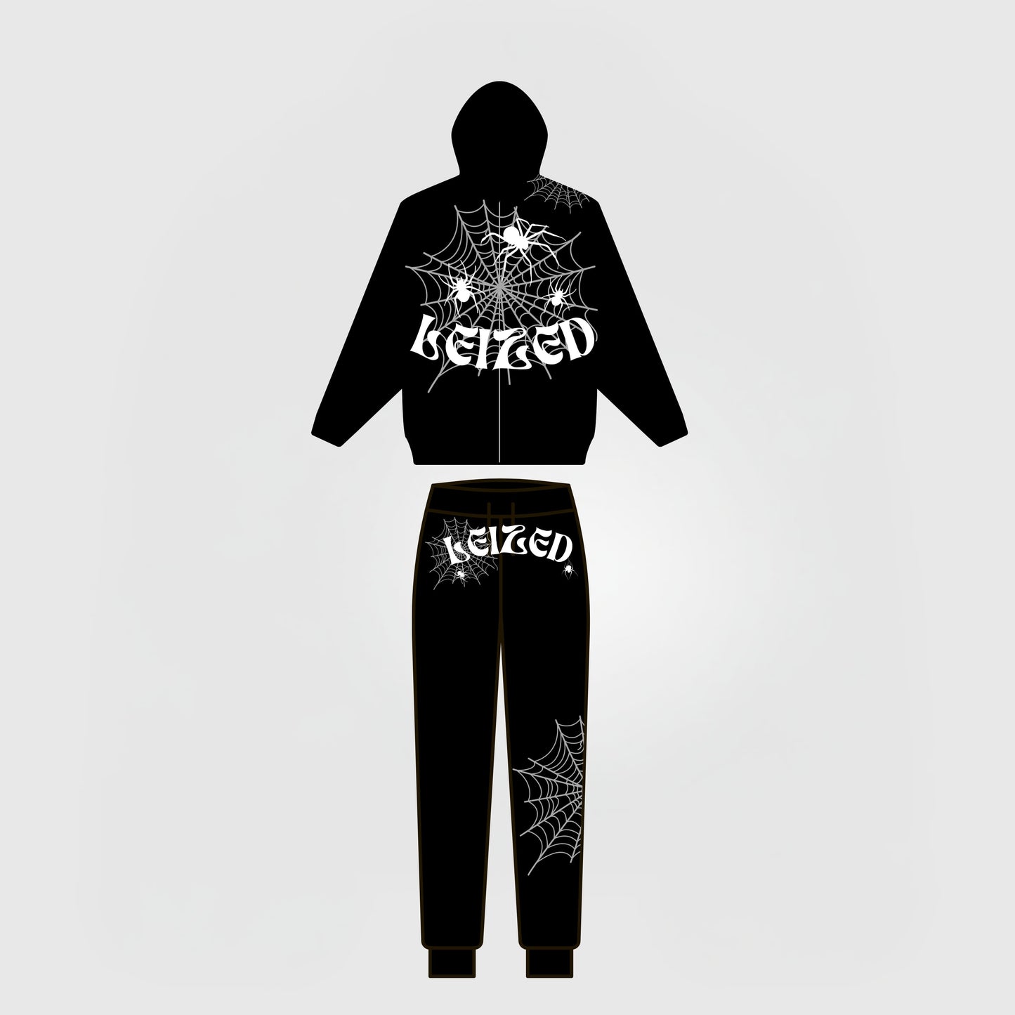SPIDER PUFF TRACKSUIT - BLACK