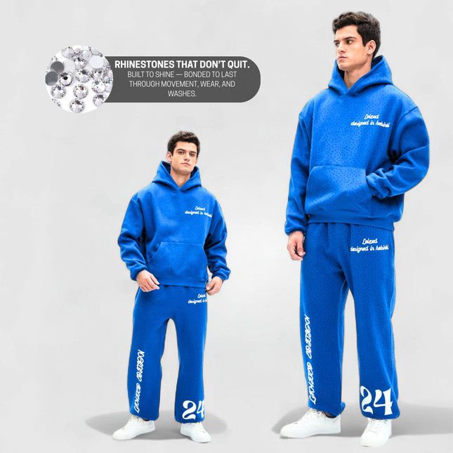 TIMELESS RHINESTONE PANTS - BLUE