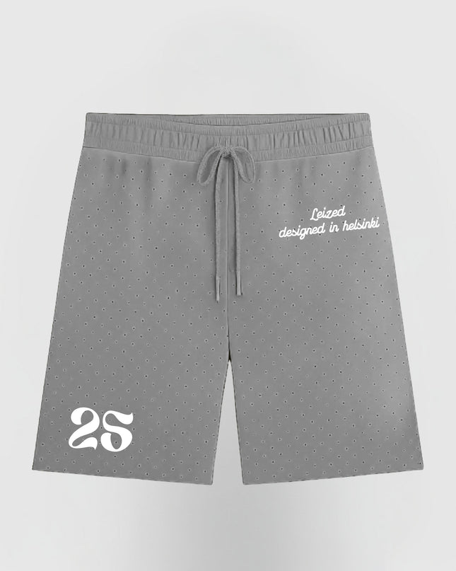 TIMELESS RHINESTONE SHORTS - GREY