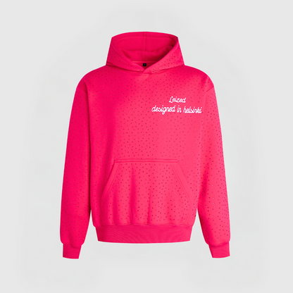 TIMELESS RHINESTONE HOODIE - PINK