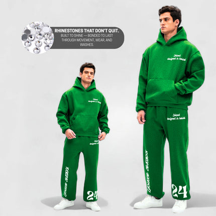TIMELESS RHINESTONE PANTS - GREEN