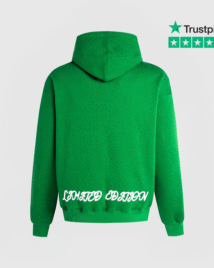 TIMELESS RHINESTONE HOODIE - GREEN