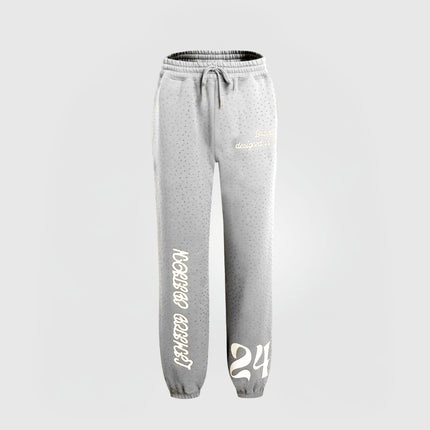 TIMELESS RHINESTONE PANTS - GREY
