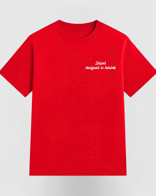 TIMELESS RHINESTONE T-SHIRT - RED