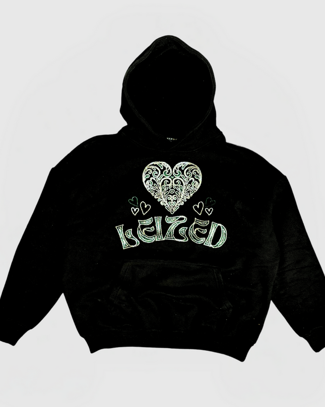 HEART HOODIE - GREEN