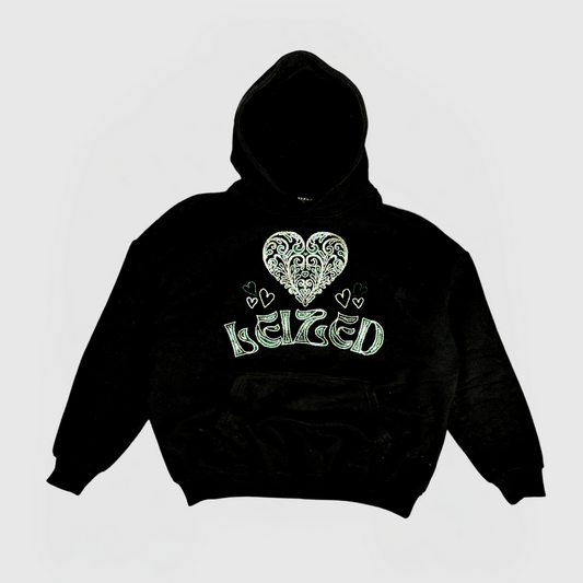 HEART HOODIE - GREEN