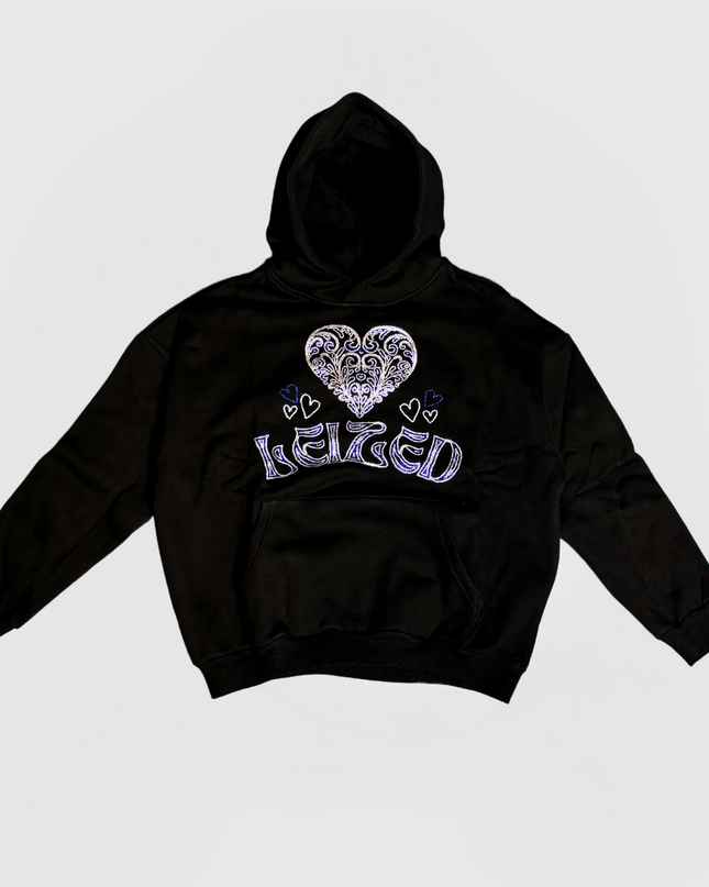 HEART HOODIE - BLUE