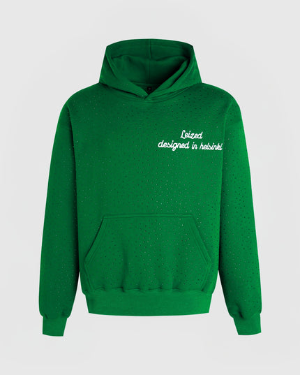 TIMELESS RHINESTONE HOODIE - GREEN