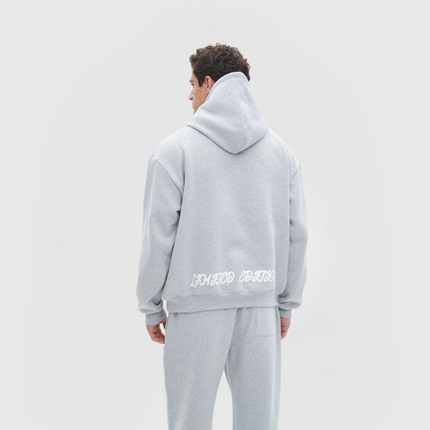 TIMELESS RHINESTONE HOODIE - GREY