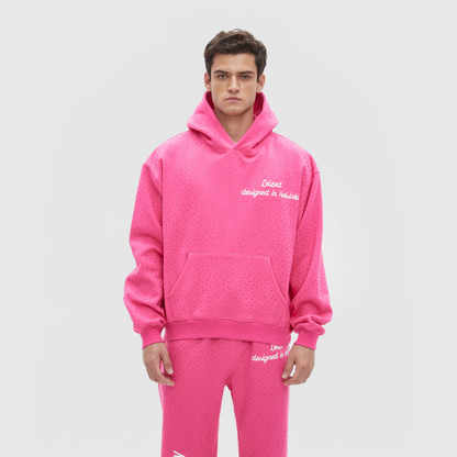 TIMELESS RHINESTONE HOODIE - PINK