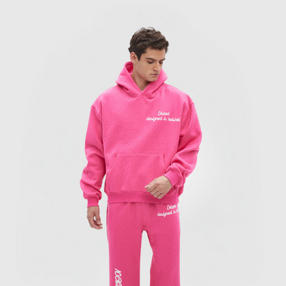 TIMELESS RHINESTONE HOODIE - PINK