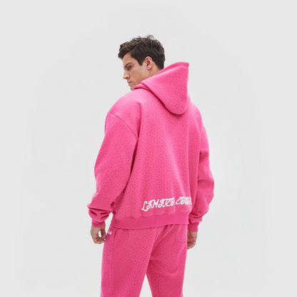 TIMELESS RHINESTONE HOODIE - PINK