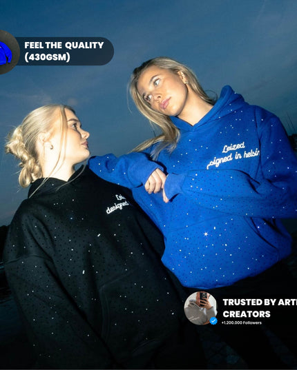 TIMELESS RHINESTONE HOODIE - GREEN