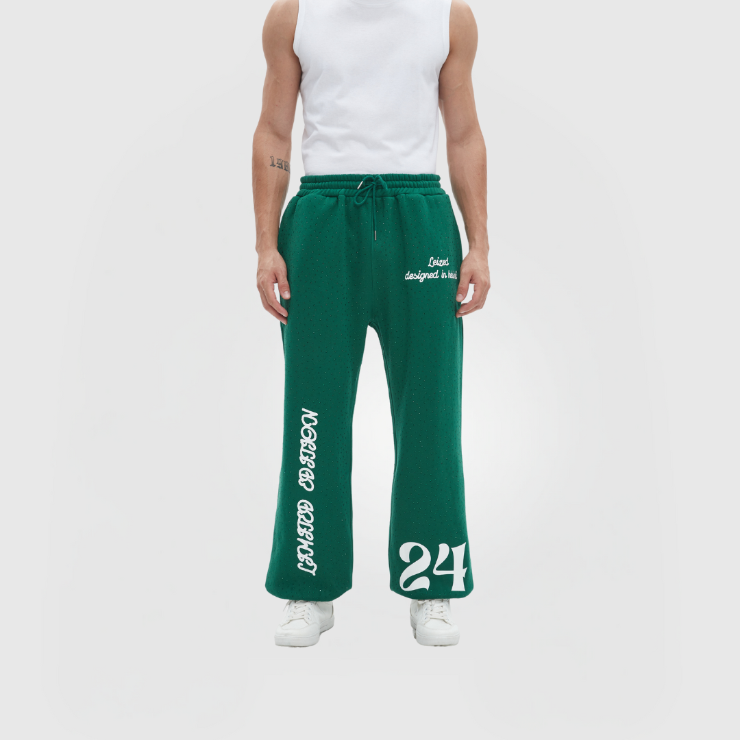 TIMELESS RHINESTONE PANTS - GREEN