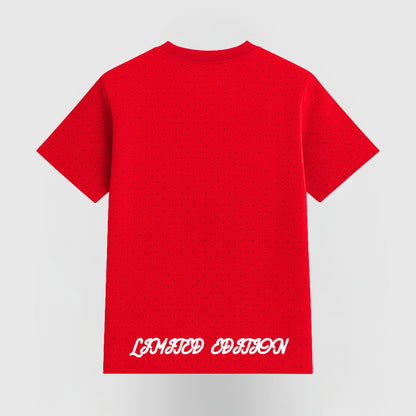 TIMELESS RHINESTONE T-SHIRT - RED